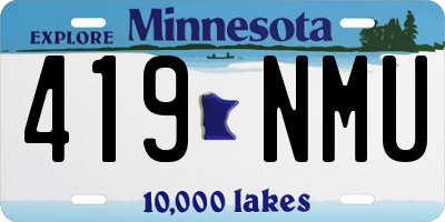 MN license plate 419NMU