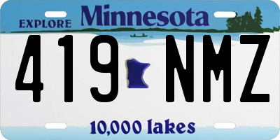 MN license plate 419NMZ
