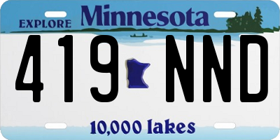 MN license plate 419NND