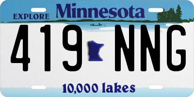 MN license plate 419NNG