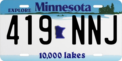 MN license plate 419NNJ