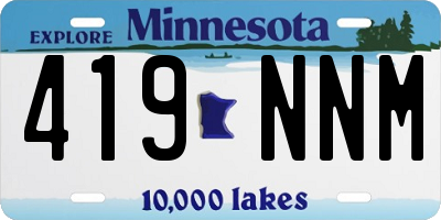 MN license plate 419NNM