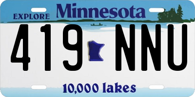 MN license plate 419NNU