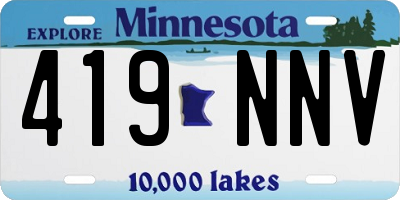 MN license plate 419NNV