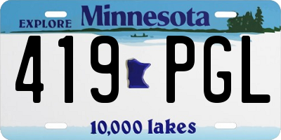 MN license plate 419PGL