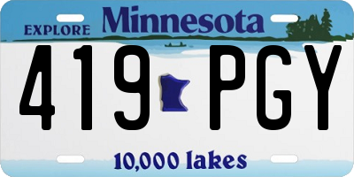 MN license plate 419PGY