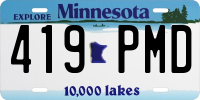 MN license plate 419PMD