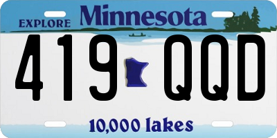 MN license plate 419QQD