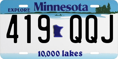 MN license plate 419QQJ