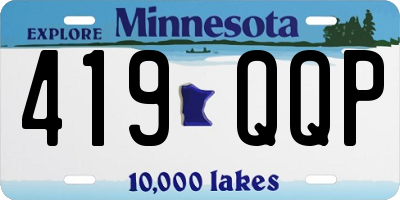 MN license plate 419QQP