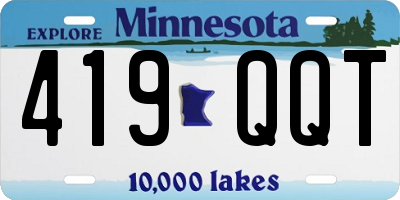 MN license plate 419QQT