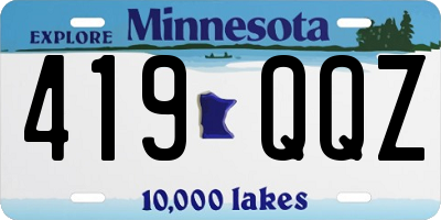 MN license plate 419QQZ