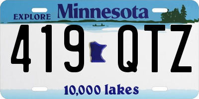 MN license plate 419QTZ