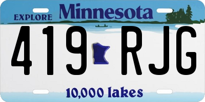 MN license plate 419RJG