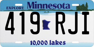MN license plate 419RJI