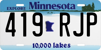 MN license plate 419RJP