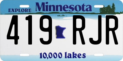 MN license plate 419RJR