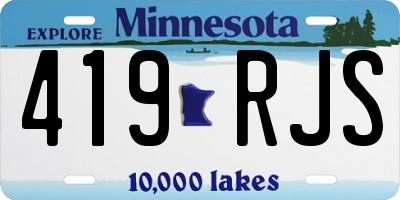 MN license plate 419RJS