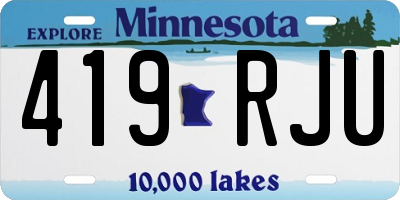 MN license plate 419RJU