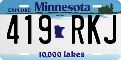 MN license plate 419RKJ