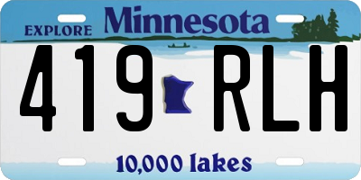 MN license plate 419RLH