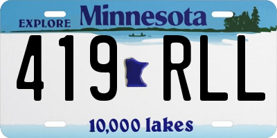 MN license plate 419RLL