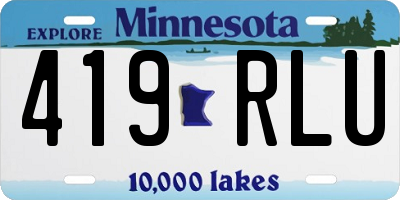 MN license plate 419RLU