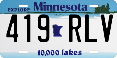 MN license plate 419RLV