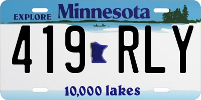 MN license plate 419RLY