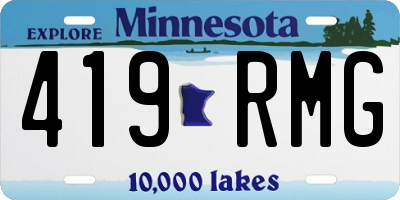 MN license plate 419RMG