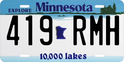 MN license plate 419RMH