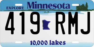 MN license plate 419RMJ