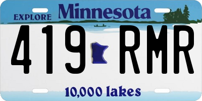 MN license plate 419RMR
