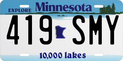MN license plate 419SMY
