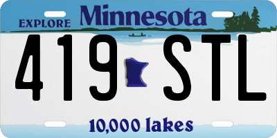 MN license plate 419STL