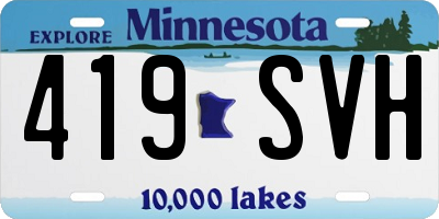 MN license plate 419SVH