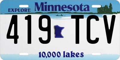 MN license plate 419TCV