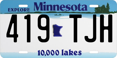 MN license plate 419TJH