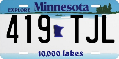 MN license plate 419TJL