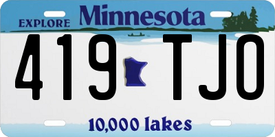 MN license plate 419TJO