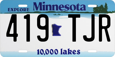MN license plate 419TJR