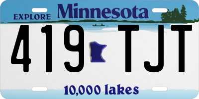 MN license plate 419TJT