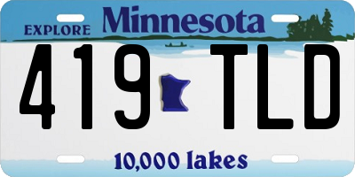 MN license plate 419TLD
