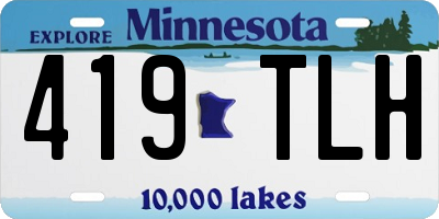 MN license plate 419TLH