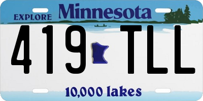 MN license plate 419TLL