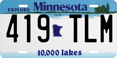 MN license plate 419TLM