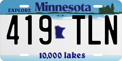 MN license plate 419TLN