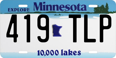MN license plate 419TLP