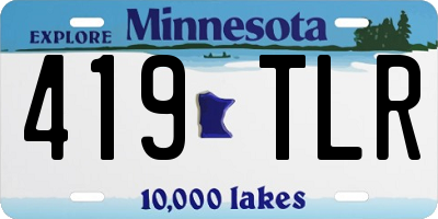 MN license plate 419TLR