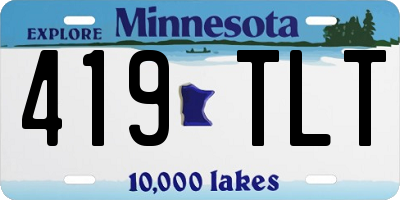 MN license plate 419TLT